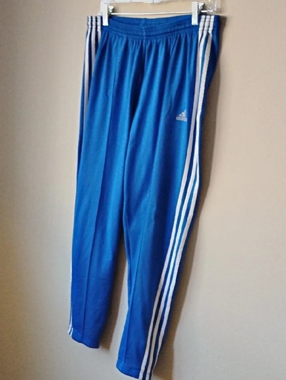 Vintage late 90's adidas Royal Blue Joggers with White Three-Stripes